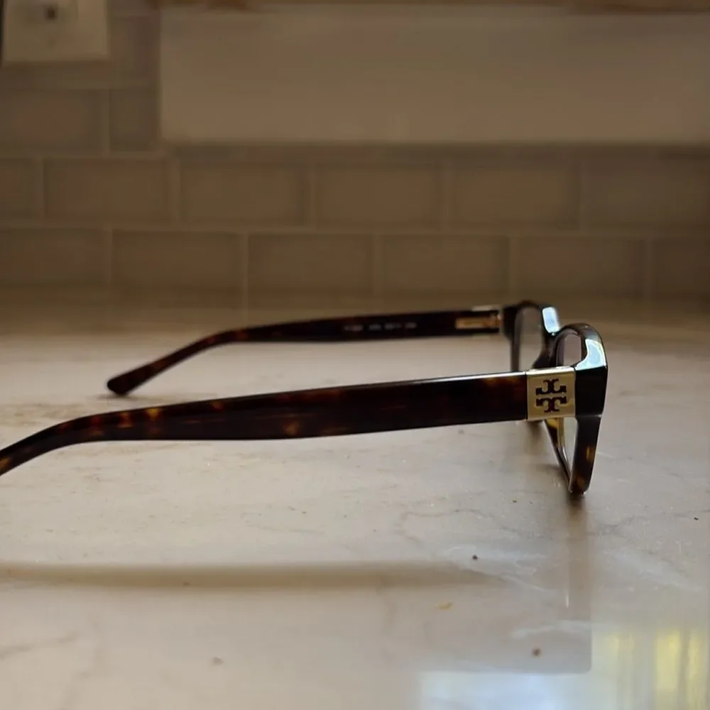 Tory Burch - Tortoiseshell Eyeglasses Frames with Orange Logo Case and Bag